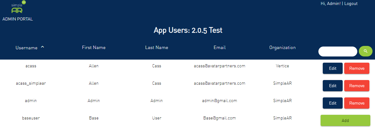 Add App User